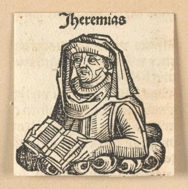 Schedelsche Weltchronik - Gelehrte: Jheremias (55v)
