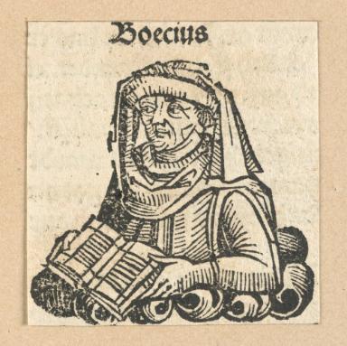 Schedelsche Weltchronik - Gelehrte: Boecius (141v)