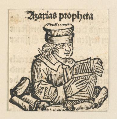 Schedelsche Weltchronik - Gelehrte: Azarias prophet (49v)