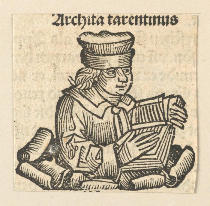 Schedelsche Weltchronik - Gelehrte: Archita tarentinus (73v)