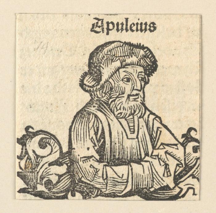 Schedelsche Weltchronik - Gelehrte: Apuleius (74v)