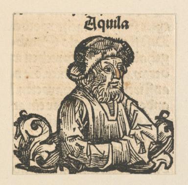 Schedelsche Weltchronik - Gelehrte: Aquila (113v)