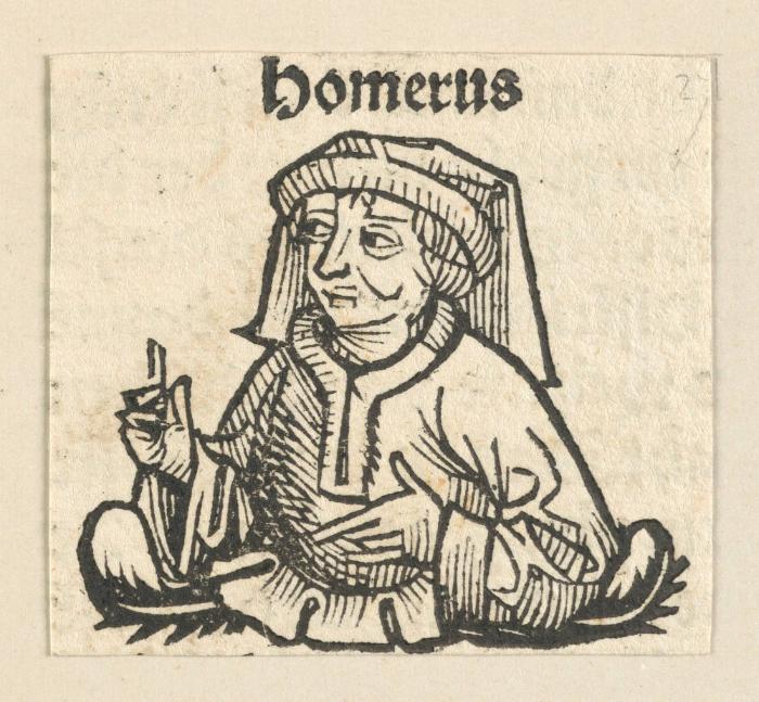 Schedelsche Weltchronik - Gelehrte: Homerus (43v)