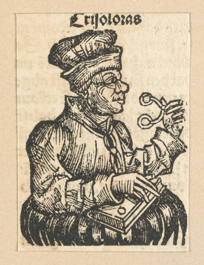 Schedelsche Weltchronik - Gelehrte: Crisoloras (236v)
