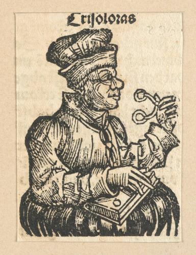 Schedelsche Weltchronik - Gelehrte: Crisoloras (236v)
