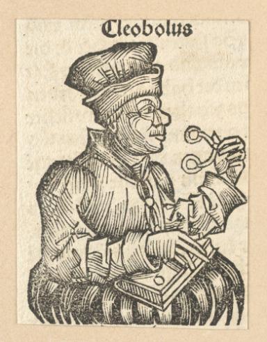 Schedelsche Weltchronik - Gelehrte: Cleobolus (59v)