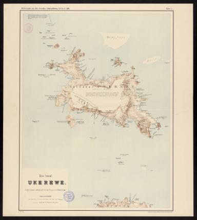 Die Insel Ukerewe. Aufgenommen und gezeichnet von Hauptmann Herrmann.